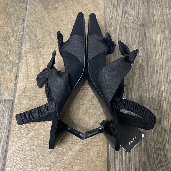 Zara black suede pointed toe heels size 36. NWT - Picture 8 of 15